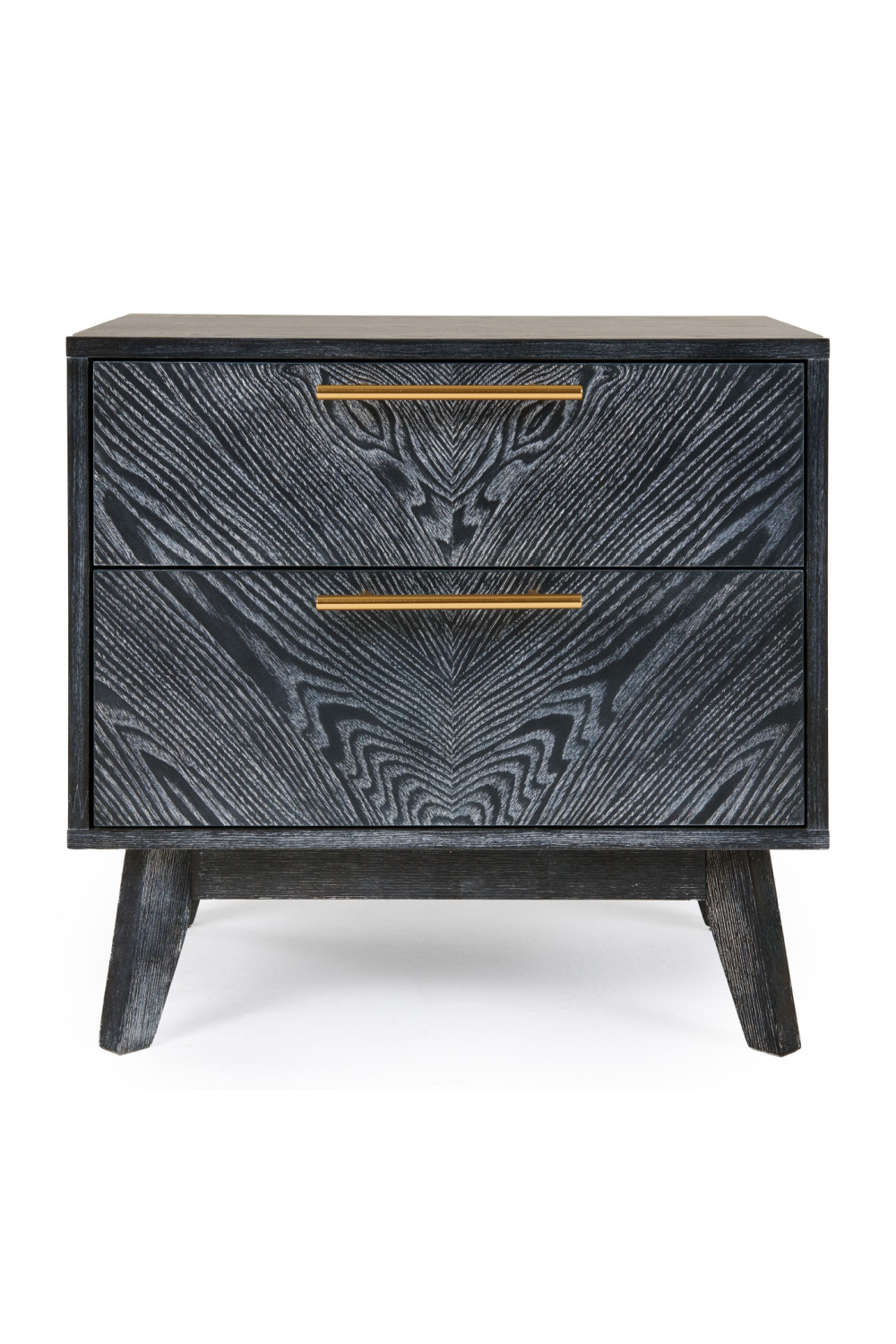   Gray Ash 2-Drawer Nightstand | Oroa.com