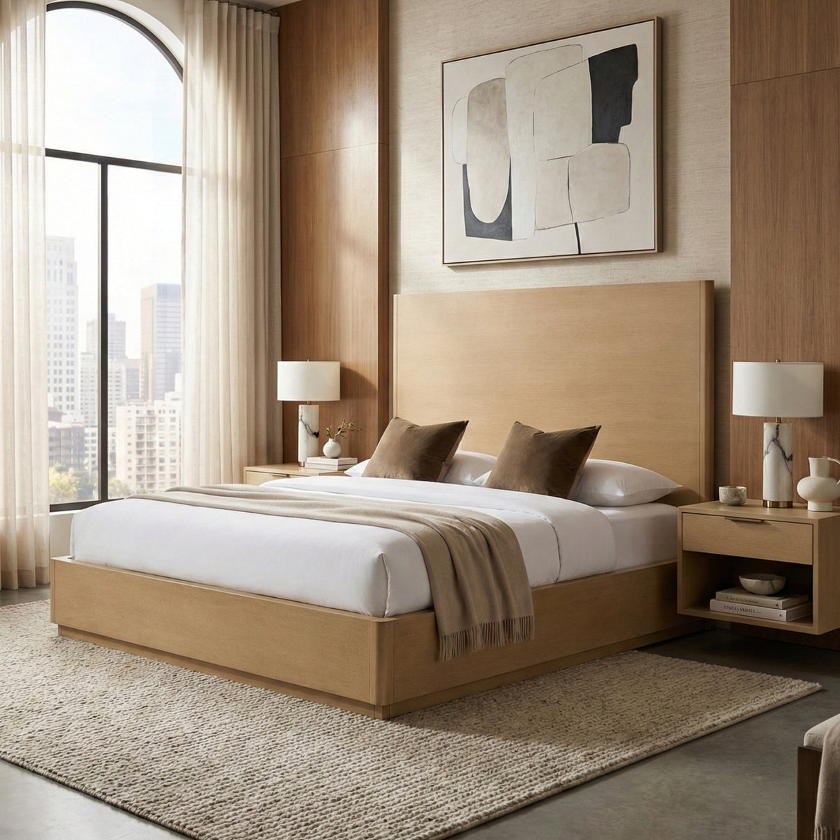   Natural Oak Bed | Oroa.com