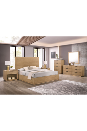   Reeded Wood 1-Drawer Nightstand | Oroa.com