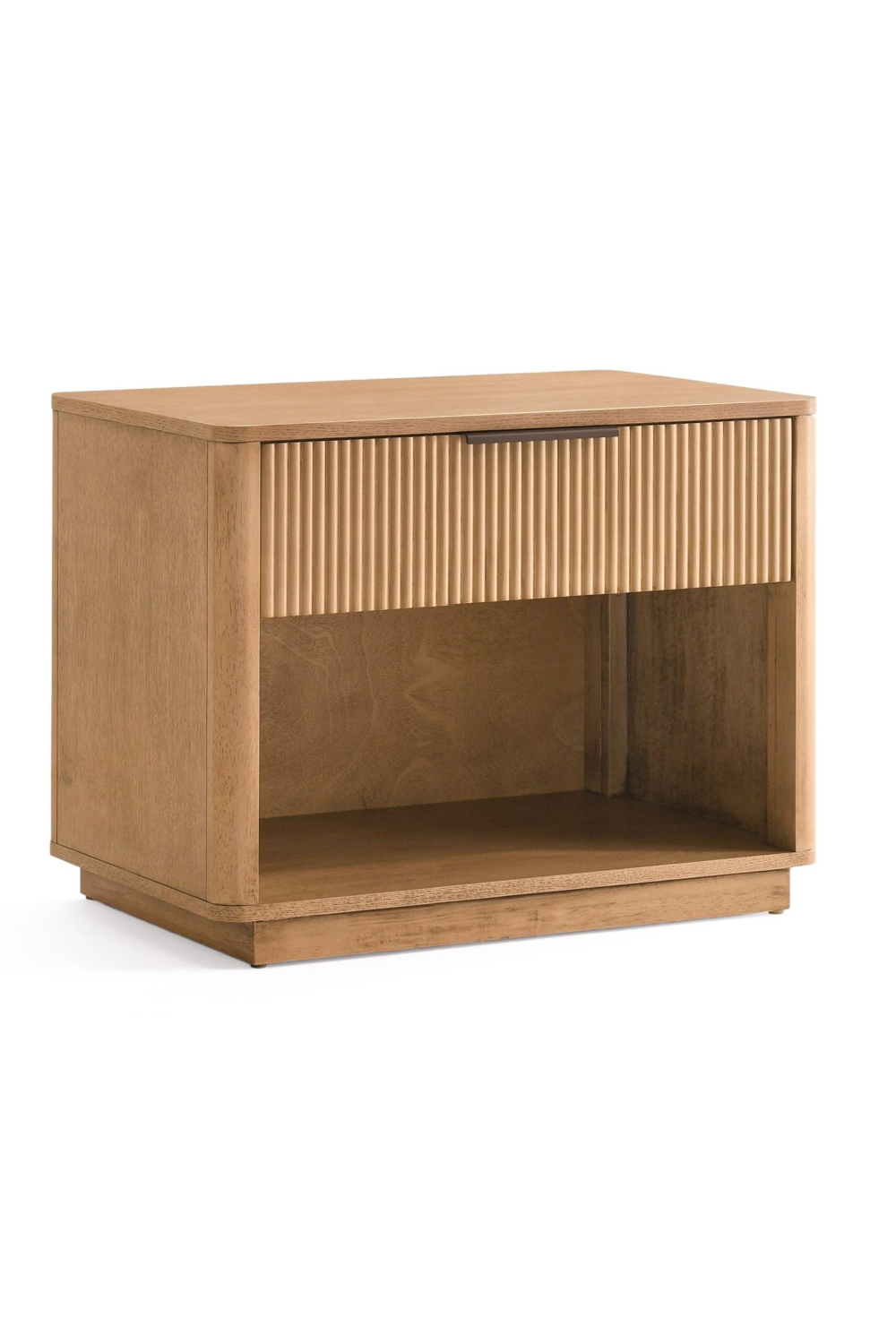   Reeded Wood 1-Drawer Nightstand | Oroa.com