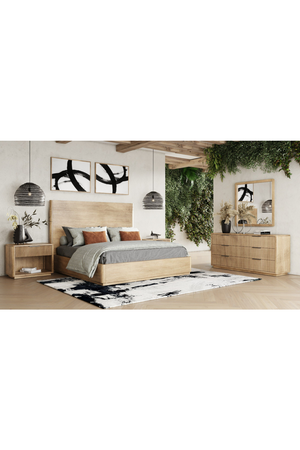   Reeded Wood 1-Drawer Nightstand | Oroa.com