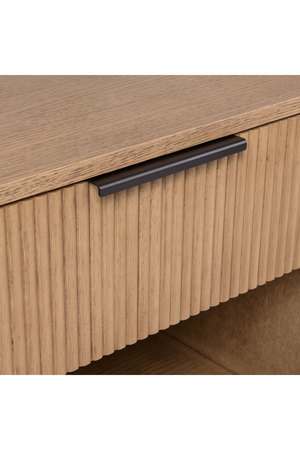   Reeded Wood 1-Drawer Nightstand | Oroa.com