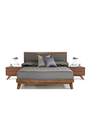   2-Drawer Walnut Nightstand | Oroa.com