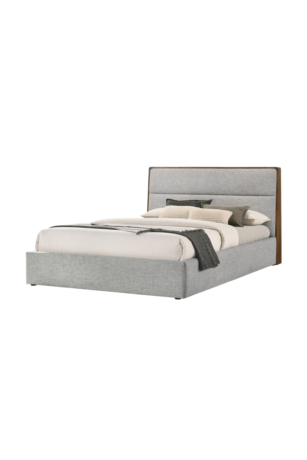   Gray Walnut-Trimmed Bed | Oroa.com
