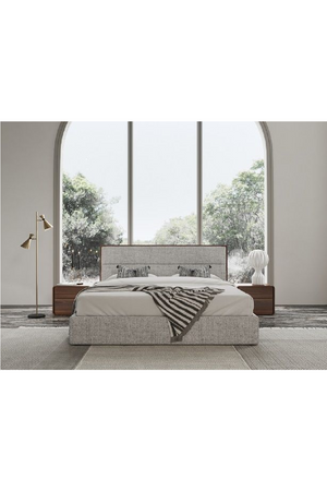   Gray Walnut-Trimmed Bed | Oroa.com