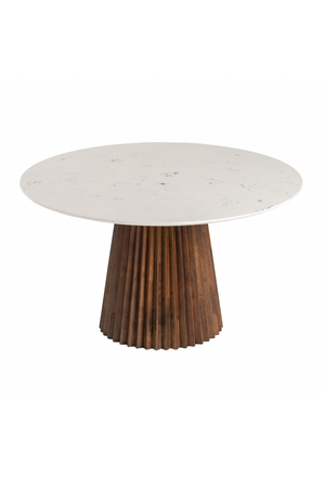   White Marble Round Dining Table | Oroa.com