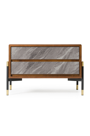   Volcanic Slate 2-Drawer Nightstand | Oroa.com