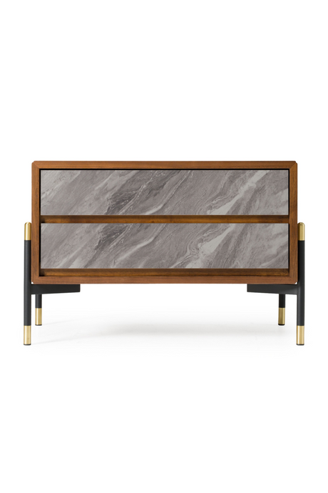   Volcanic Slate 2-Drawer Nightstand | Oroa.com