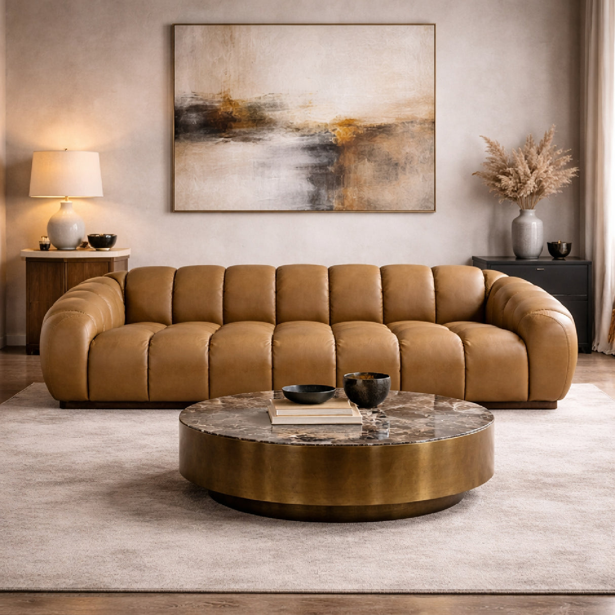   Tan Leather Sofa | Oroa.com