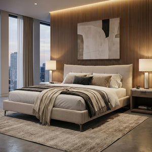   Gray Tufted Bed | Oroa.com