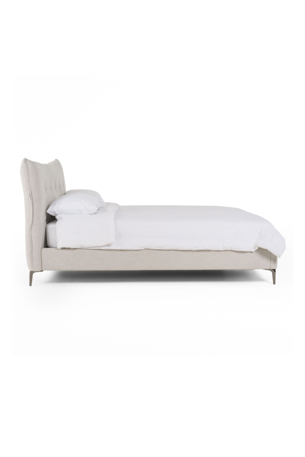   Gray Tufted Bed | Oroa.com