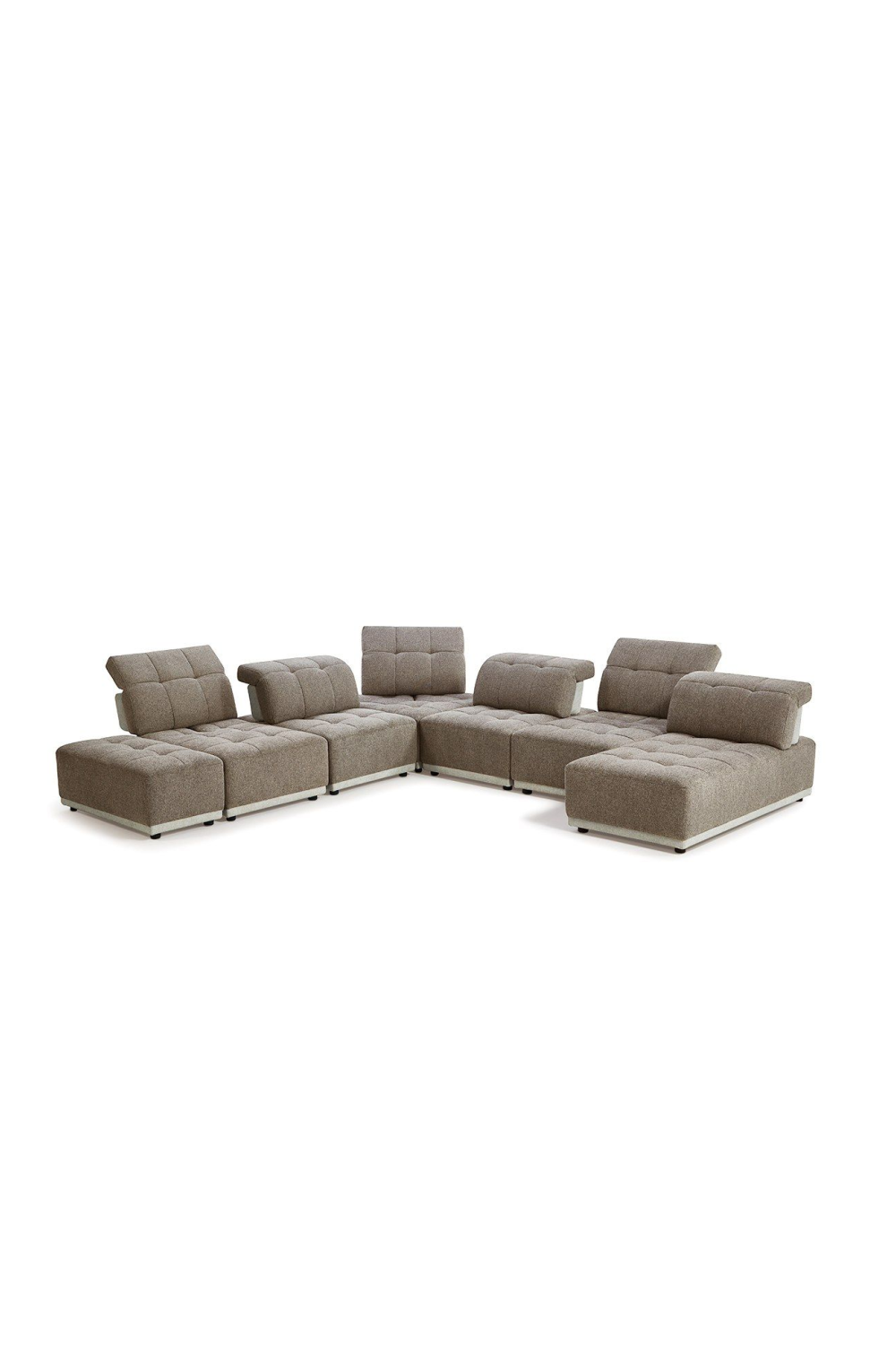   Brown Tufted Modular Sectional Sofa | Oroa.com
