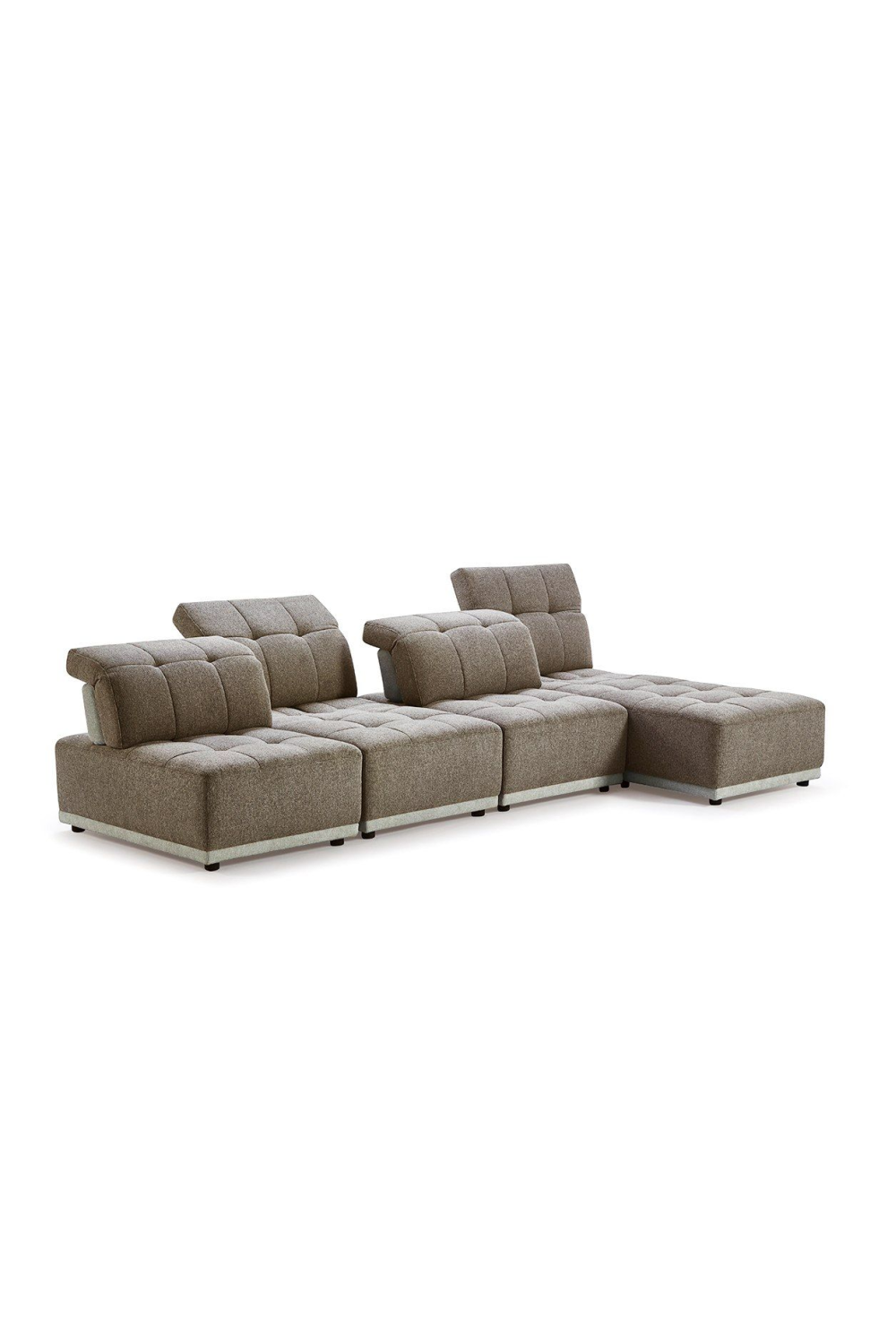   Brown Tufted Modular Sectional Sofa | Oroa.com