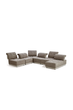   Brown Tufted Modular Sectional Sofa | Oroa.com