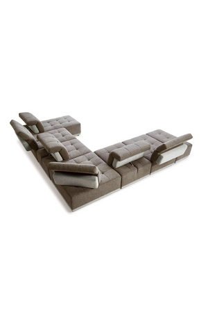   Brown Tufted Modular Sectional Sofa | Oroa.com