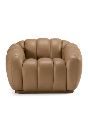   Tan Leather Lounge Chair | Oroa.com
