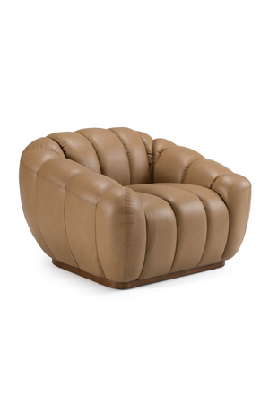  Tan Leather Lounge Chair | Oroa.com