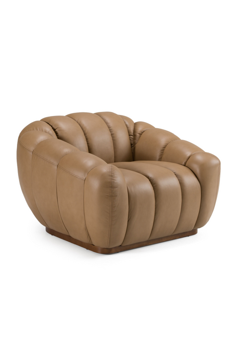   Tan Leather Lounge Chair | Oroa.com