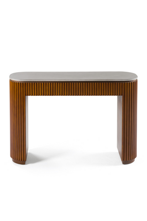   Fluted Wood Base Console Table | Oroa.com