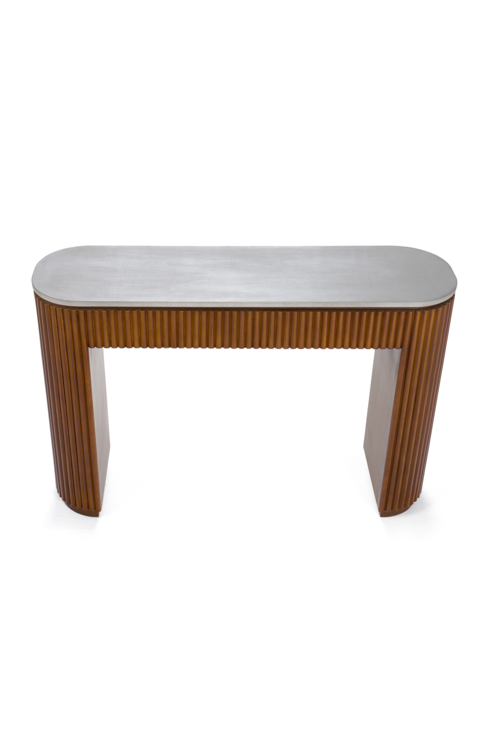   Fluted Wood Base Console Table | Oroa.com