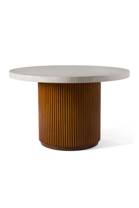   Fluted Wood Base Dining Table | Oroa.com