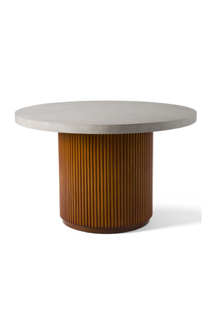   Fluted Wood Base Dining Table | Oroa.com