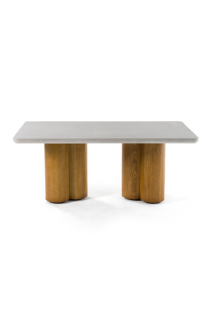   Walnut Base Rectangular Dining Table | Oroa.com
