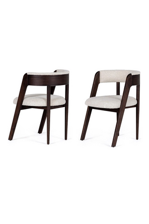   Rounded-Back Walnut Dining Chairs (2) | Oroa.com