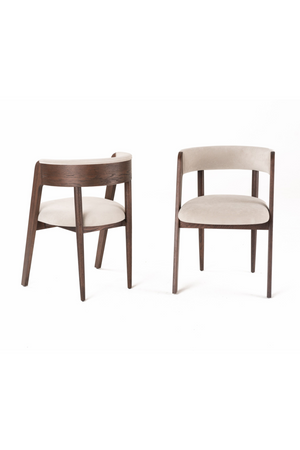   Rounded-Back Walnut Dining Chairs (2) | Oroa.com