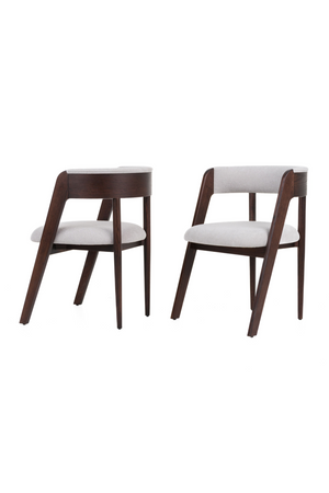   Rounded-Back Walnut Dining Chairs (2) | Oroa.com