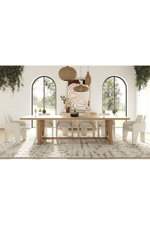   Trestle Base Oak Dining Table | Oroa.com