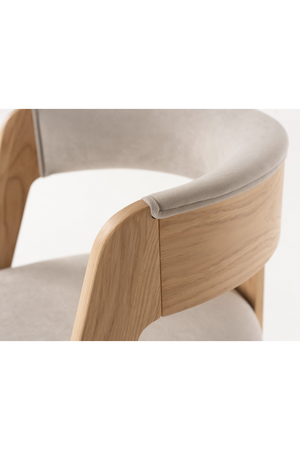   Wood Framed Curve Dining Chairs (2) | Oroa.com