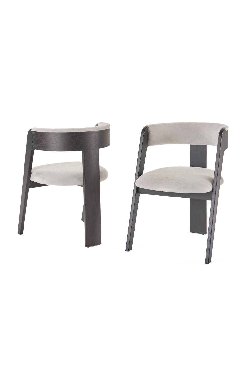   Wood Framed Curve Dining Chairs (2) | Oroa.com