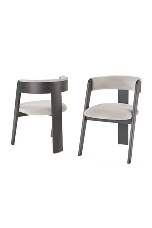   Wood Framed Curve Dining Chairs (2) | Oroa.com