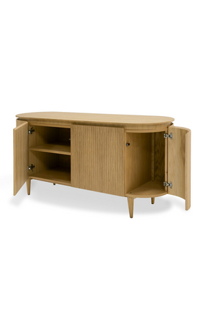   Oak 4-Door Oval Sideboard | Oroa.com