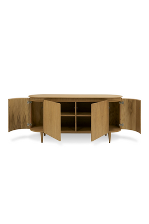  Oak 4-Door Oval Sideboard | Oroa.com