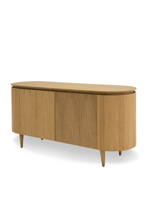   Oak 4-Door Oval Sideboard | Oroa.com