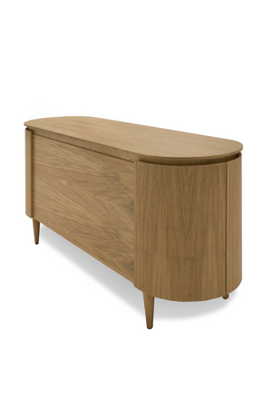   Oak 4-Door Oval Sideboard | Oroa.com