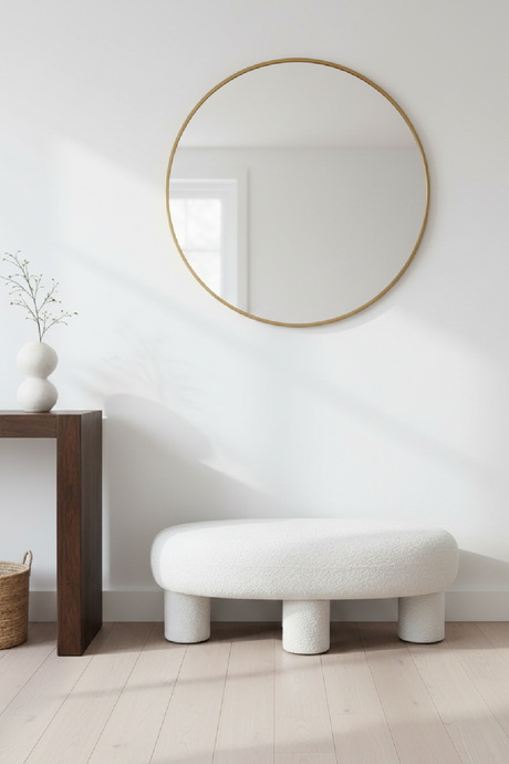   White Upholstered Bench | Oroa.com