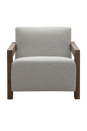   Oak-Framed Beige Accent Chair | Oroa.com
