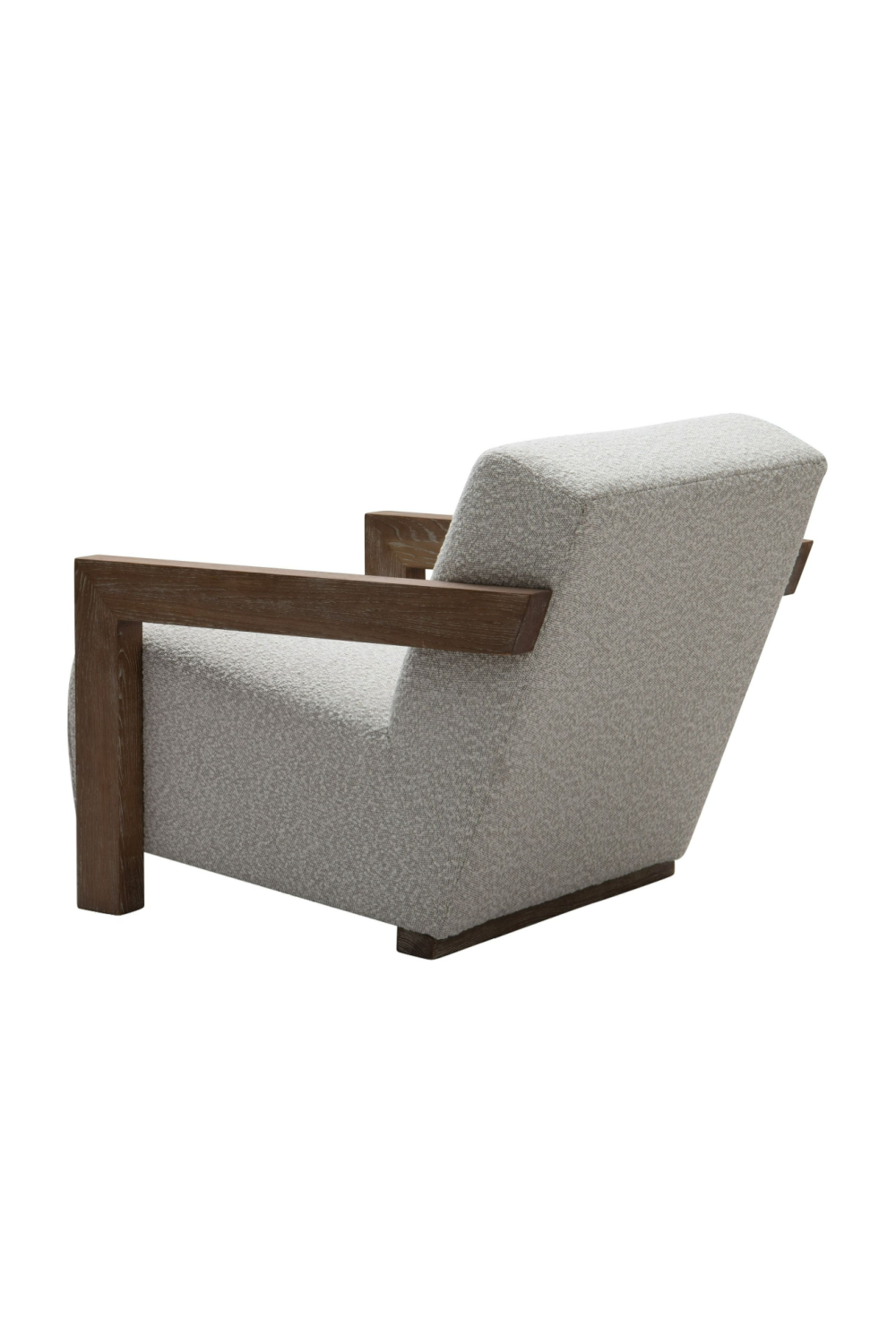   Oak-Framed Beige Accent Chair | Oroa.com