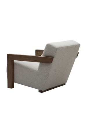   Oak-Framed Beige Accent Chair | Oroa.com