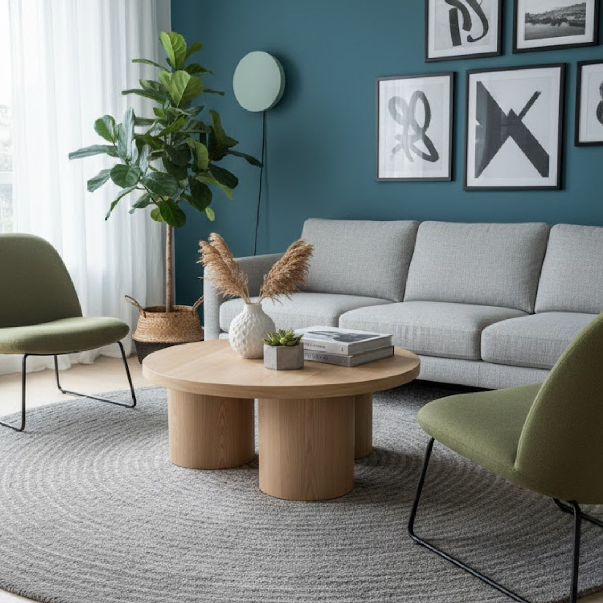   Oak Round Coffee Table | Oroa.com
