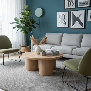   Oak Round Coffee Table | Oroa.com