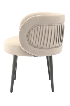   Gray Velvet Pleated-Back Accent Chair | Oroa.com