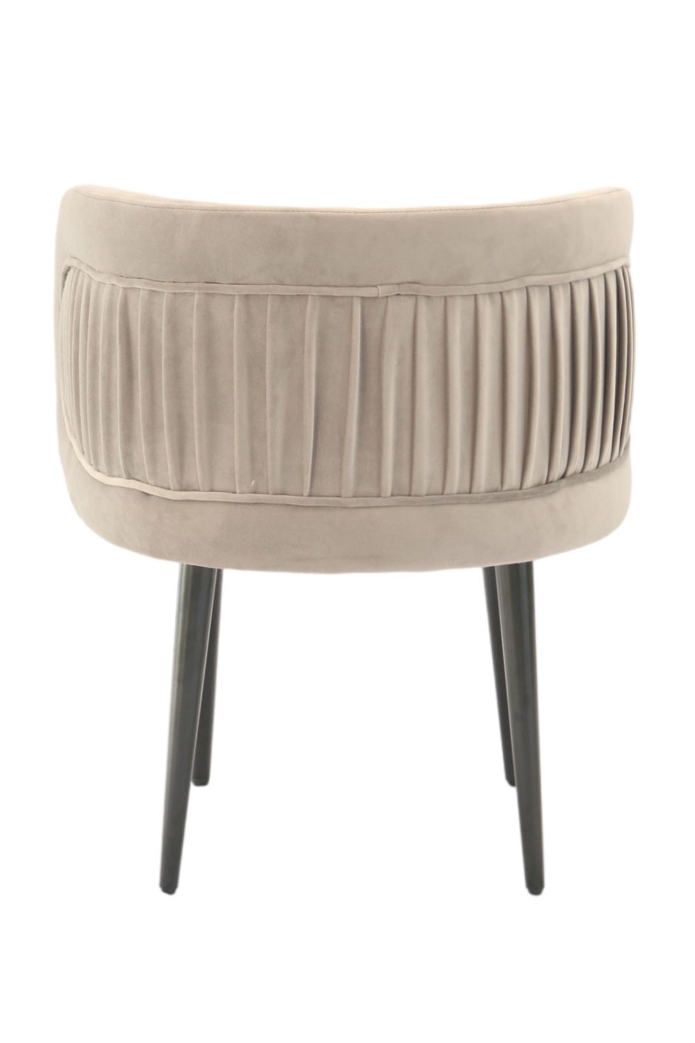   Gray Velvet Pleated-Back Accent Chair | Oroa.com