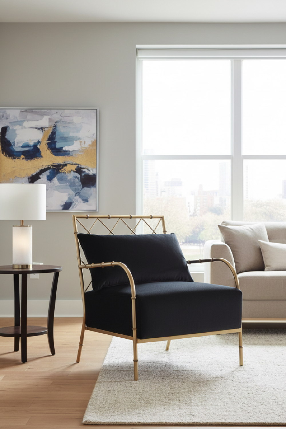   Velvet Padded Accent Chair | Oroa.com
