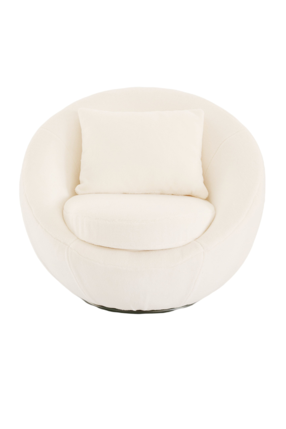   White Round Swivel Accent Chair | Oroa.com