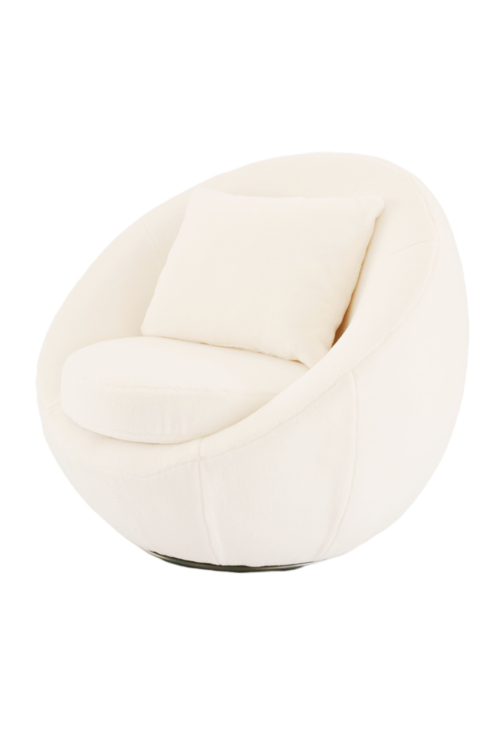   White Round Swivel Accent Chair | Oroa.com