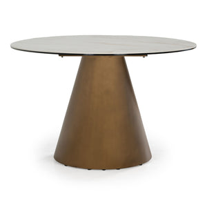   Modern European furniture - Brushed Brass Tilted Dining Table - www.oroa.com | Oroa.com